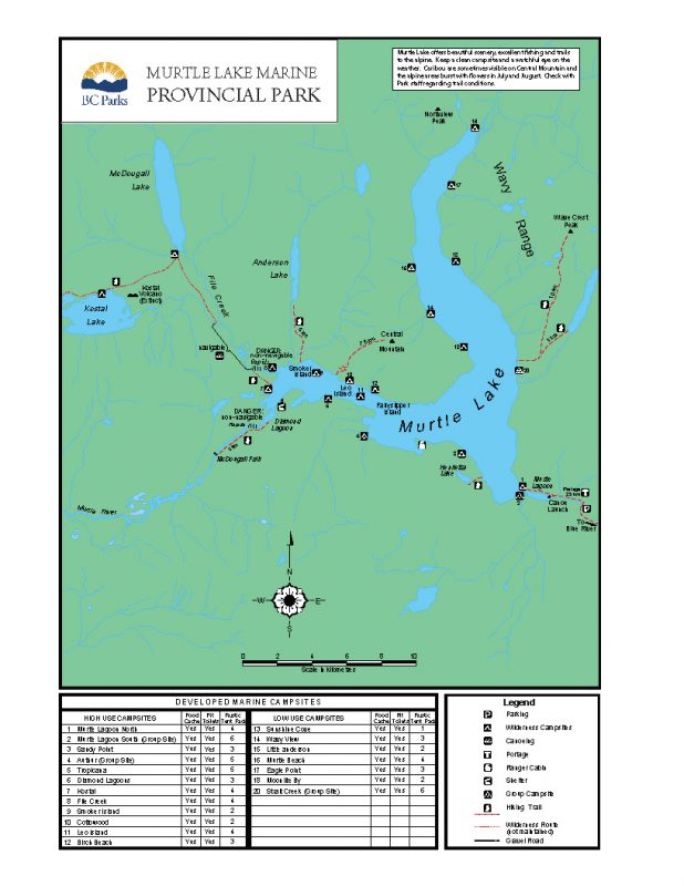 Murtle Lake overview map