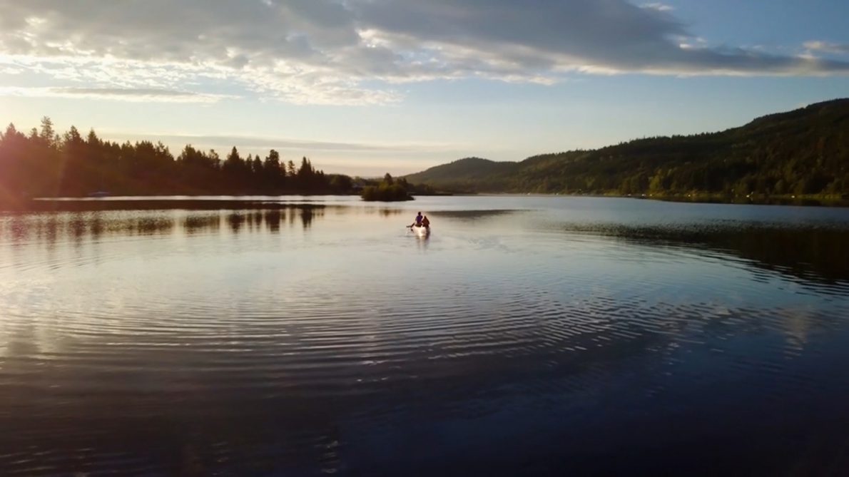 Canoeing in summer