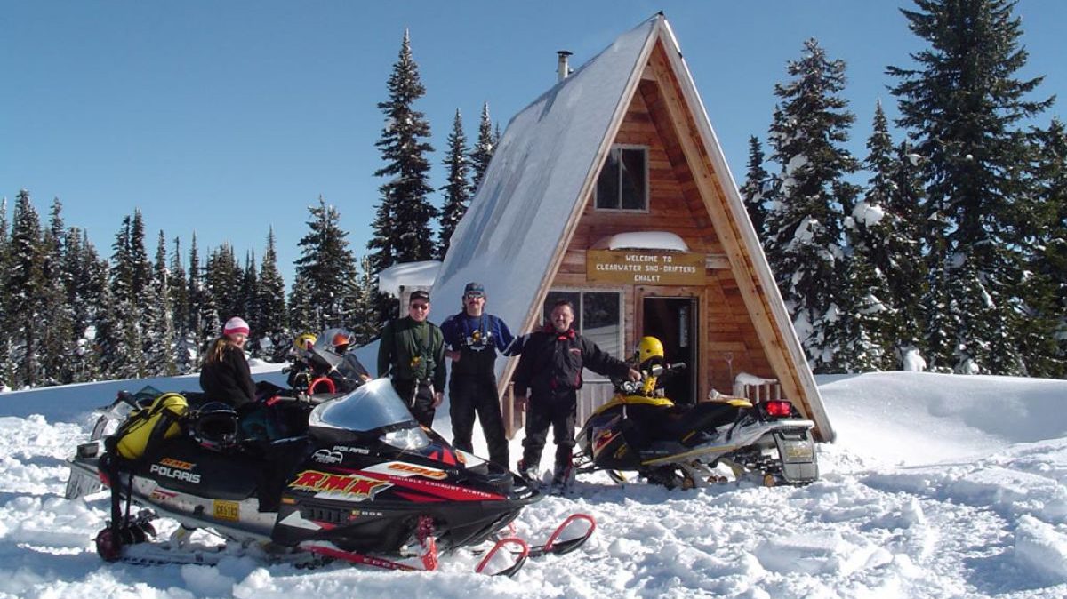 snowmobiling, hut