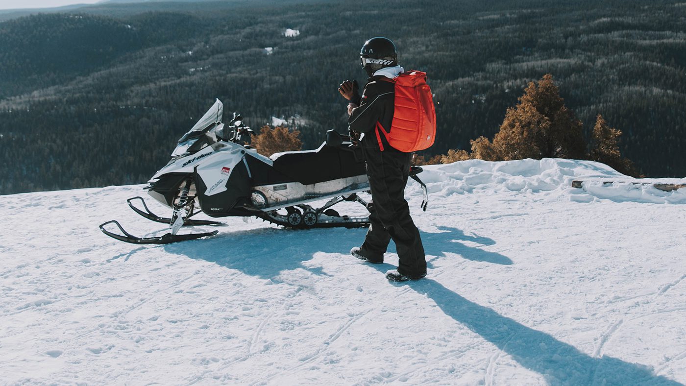 snowmobiling back country