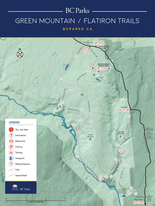 Green Mountain and Flatiron Trails map