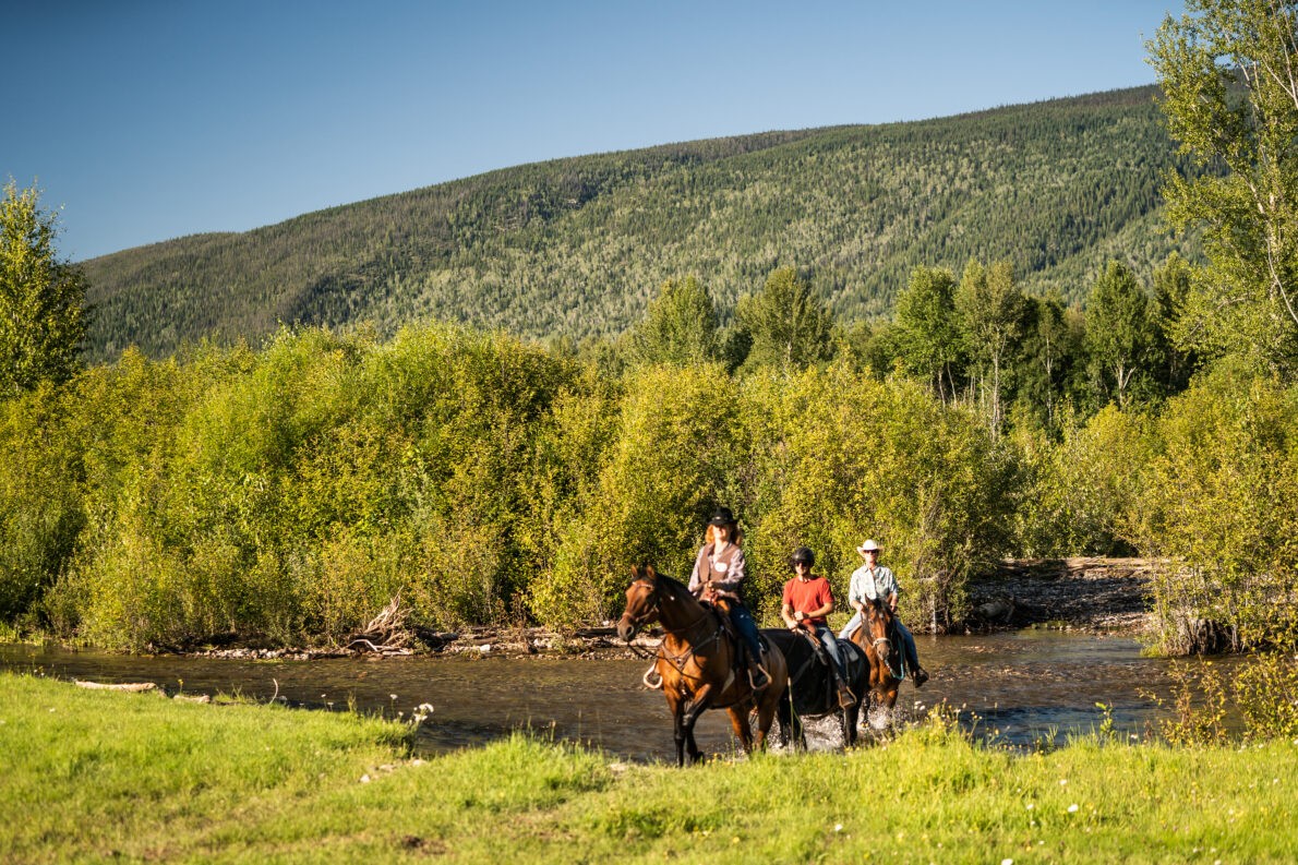 Wells Gray Guest Ranch | trail ride water