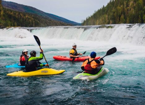 Kayaking in Wells Gray Park – photo by Holly Louwerse